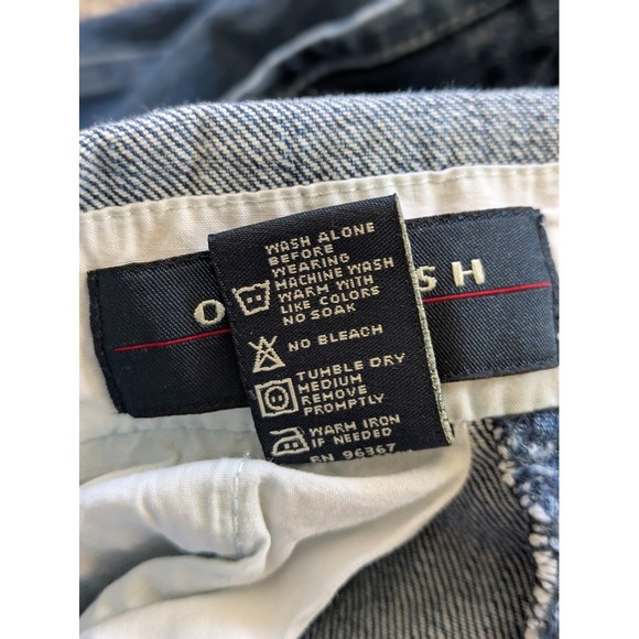 Osh Kosh B'Gosh Denim Bib Overalls Carpenter Red Stitch 30x34 - Picture 6 of 9